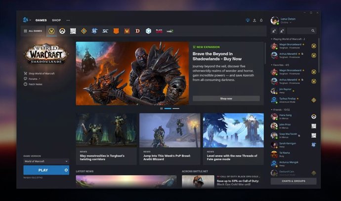 A plataforma Battle.Net