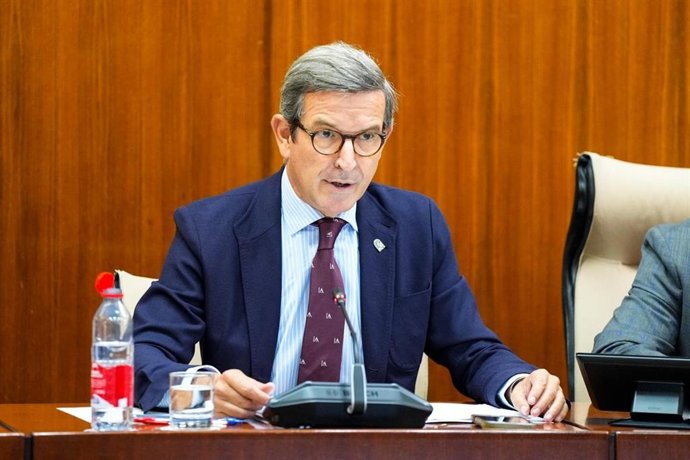 El consejero de Universidad, Industria, Energía e Innovación, Jorge Paradela, en comisión parlamentaria.