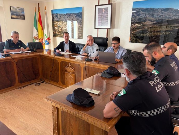 Junta local de seguridad celebrada en Abla (Almería).