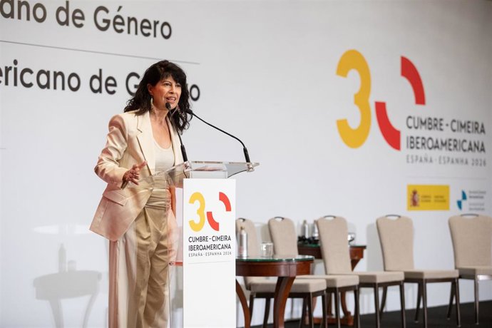 La ministra de Igualdad, Ana Redondo, durante el V Foro Iberoamericano de Género, a 18 de septiembre de 2026, en Toledo, Castilla-La Mancha (Foto de archivo).