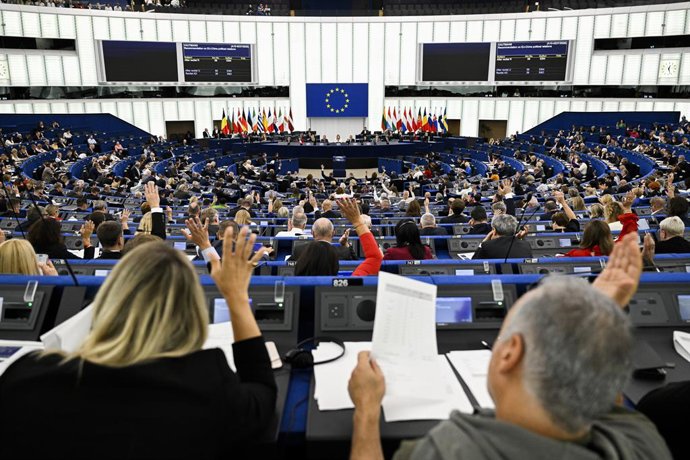 Sessão plenária no Parlamento Europeu
