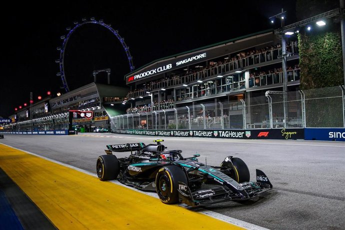 Archivo - El piloto italiano de F1 Kimi Antonelli (Mercedes), en el GP de Singapur 2025. 