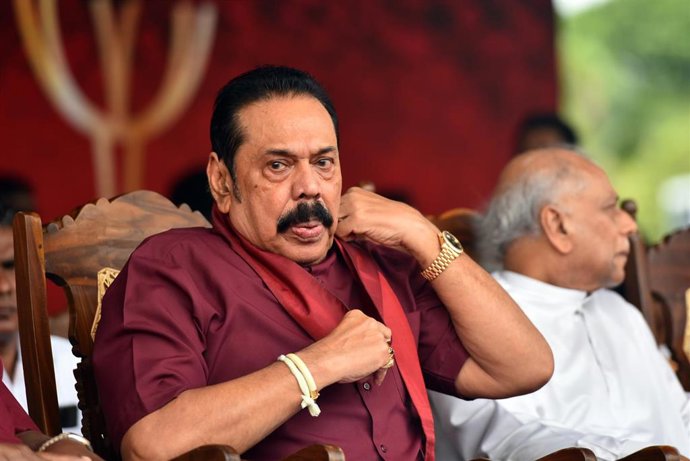 Archivo - El ex primer ministro de Sri Lanka Mahinda Rajapaksa. 