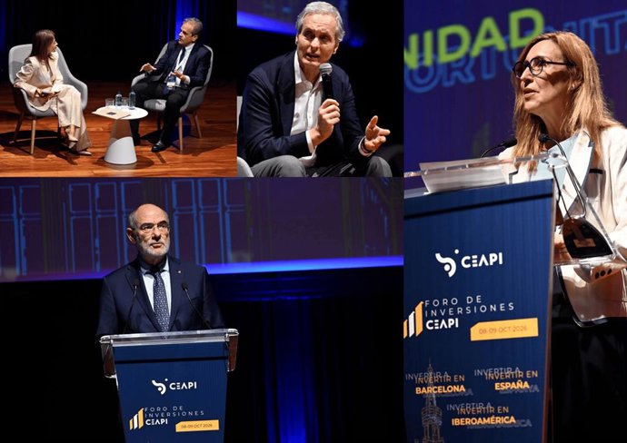 Imágenes de las diferentes ponencias de la mañana en el Foro de Inversiones CEAPI en Barcelona