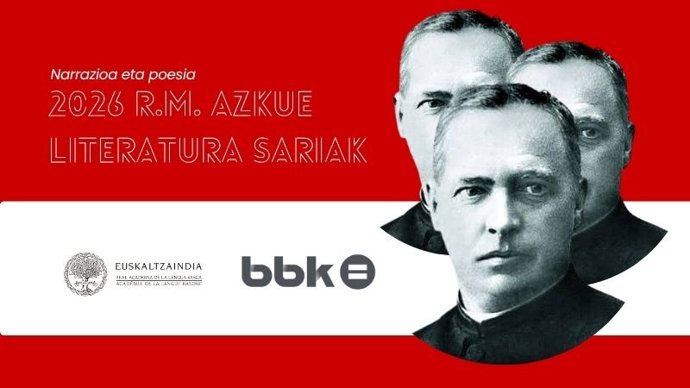 Euskaltzaindiak eta BBK-k 2026ko R. M. Azkue literatura sarietarako deialdia egin dute