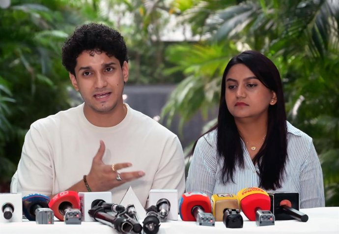 Archivo - September 7, 2026, India: Cockroach Janta Party leaders Saurav Das, Ratna Singh, Deepak Baliyan and Balkrishna Shukla address a press conference on the Satya Niketan tragedy at the party office on Hailey Road in New Delhi on Monday.