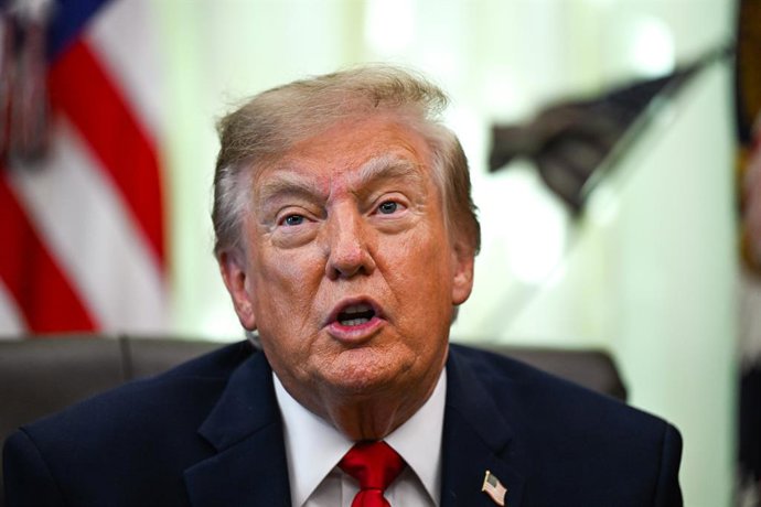 October 7, 2026, Washington, District Of Columbia, USA: WASHINGTON, DC - OCT. 7: United States President Donald J Trump speaks during an announcement on Trump Accounts in the Oval Office of the White House in Washington, DC, USA, on Wednesday, October 7, 