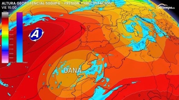 Una dana se situará entre Canarias y el Golfo de Cádiz entre este jueves y el sábado.