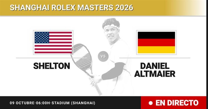 Ben Shelton - Daniel Altmaier: resumen y estadísticas del partido de Treintaidosavos de final de Shanghai Rolex Masters