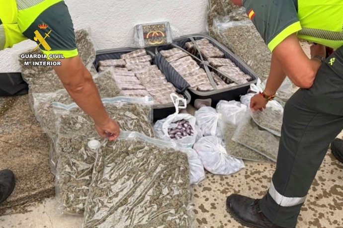 Drogas incautadas por la Guardia Civil en la provincia de Cáceres