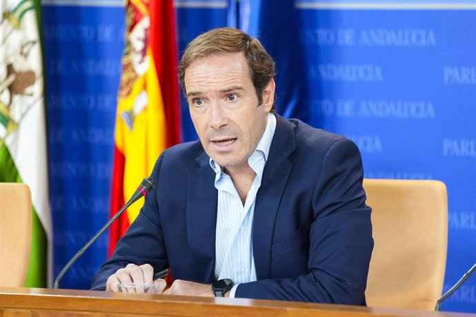 El portavoz del Grupo Vox en el Parlamento andaluz,  Javier Cortés