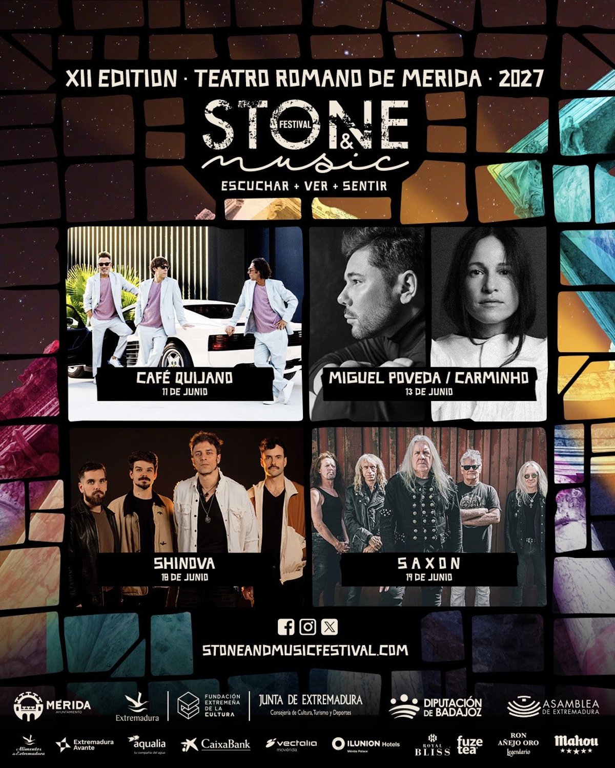 Saxon, Shinova, Café Quijano, Miguel Poveda y Carminho, nuevas confirmaciones del Stone & Music Festival de Mérida