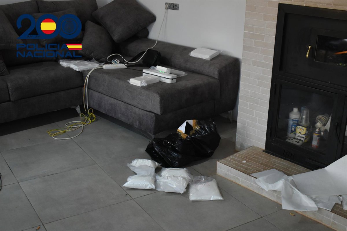 Desmantelada en Alhendín (Granada) una finca dedicada a procesar y distribuir cocaína a gran escala por toda España