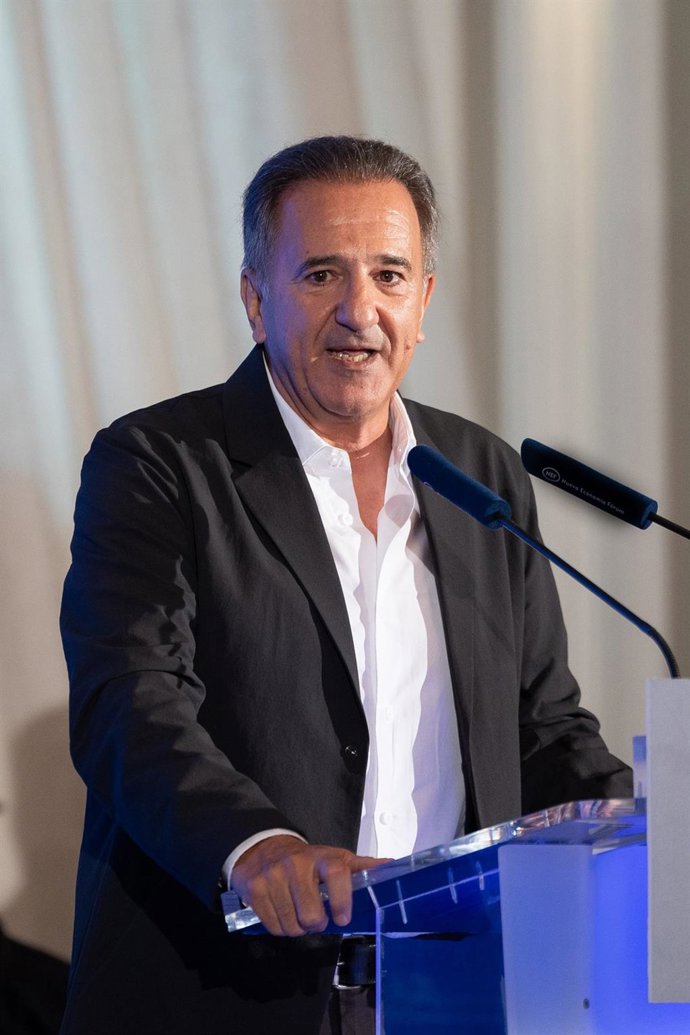 El consejero delegado de La Séptima, José Miguel Contreras, durante un desayuno informativo del Foro de la Nueva Comunicación (NEF), a 21 de septiembre de 2026, en Madrid (España).