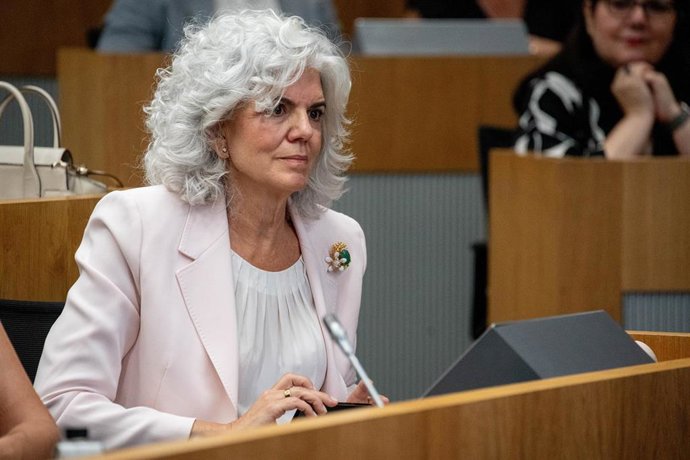 La consejera independiente de Airbus SE Amparo Moraleda, durante la V edición del 'Foro Mujer, IA, Liderazgo y Transformación', en la sede de la CEOE, a 15 de septiembre de 2026, en Madrid (España). Bajo el lema ‘Inteligencia Artificial y Liderazgo para l