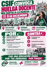 Foto: CSIF llama a la huelga educativa en C-LM el 9 de diciembre por la falta de avances en las condiciones del profesorado