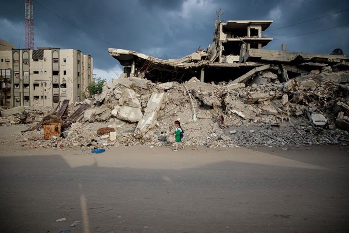 Imagem de arquivo de uma rua na Faixa de Gaza.