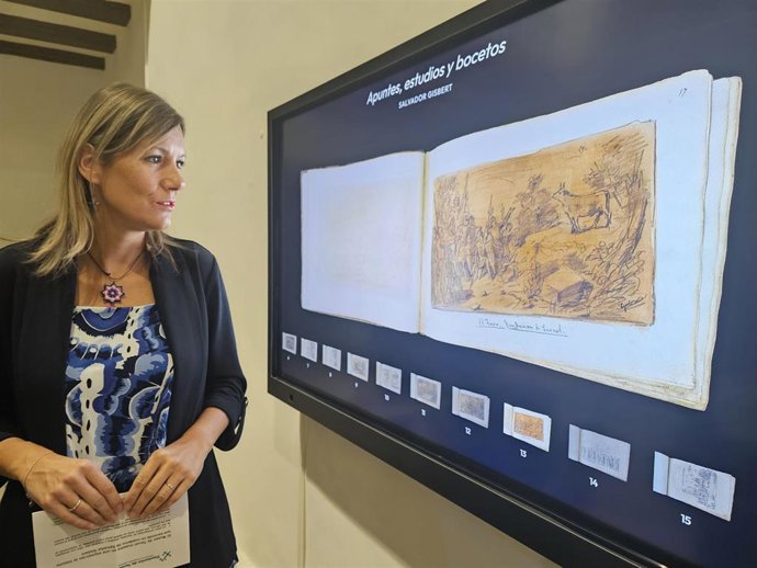 La obra protagonista de la exposición es 'Apuntes, estudios y bocetos', un cuaderno con cerca de 300 dibujos.