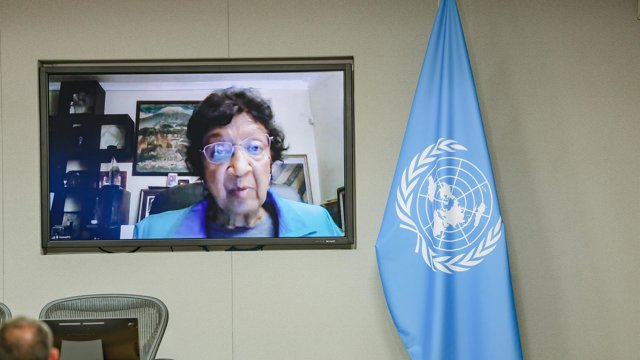 Archivo - La jurista sudafricana Navanethem Pillay, Premio Nobel de la Paz 2026, durante una comparecencia por videoconferencia en octubre de 2025 (archivo)