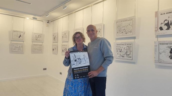 La exposición 'Humor municipal', que recoge la faceta de dibujante de Rafael Azcona, en el Centro Fundación Caja Rioja Arnedo