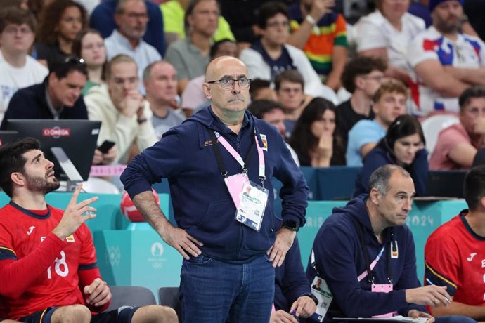 Archivo - Jordi Ribera durante un partido de la selección española de balonmano