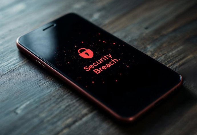 Malware em um 'smartphone'.