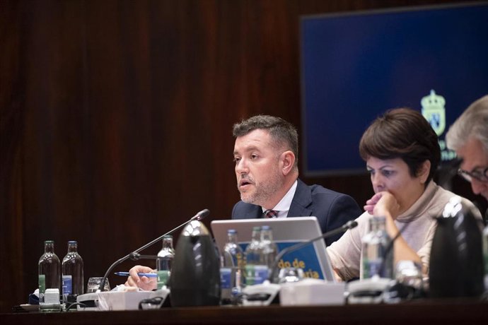 Archivo - El consejero de Presidencia y Movilidad Sostenible en un pleno ordinario del Cabildo de Gran Canaria, Teodoro Sosa