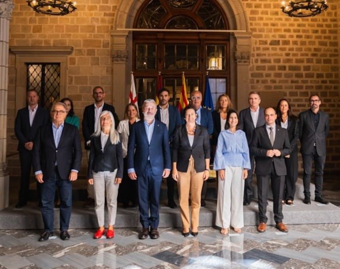 Los participantes en la reunión