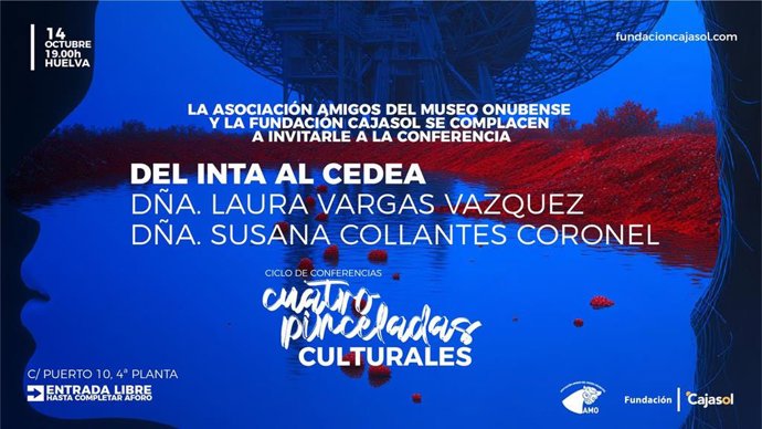 Cartel de la conferencia 'Del INTA al Cedea'.