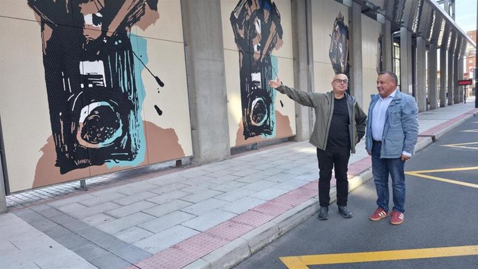 Mural restaurado en Avilés