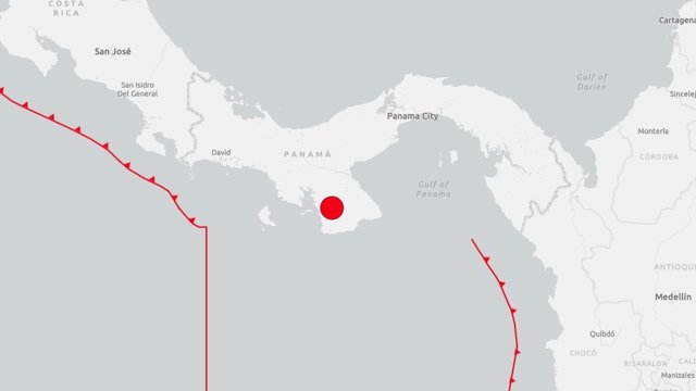 Terremoto magnitud 7,6 en el centro-sur de Panamá.