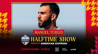 Manuel Turizo protagonizará el espectáculo del descanso del 2026 NFL Madrid Game del Bernabéu