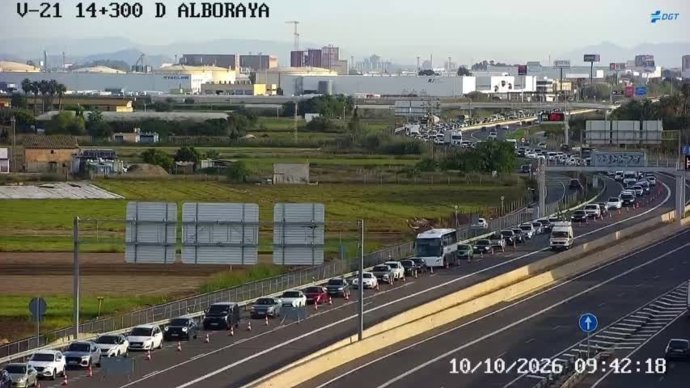 Imagen de la V-21 a primera hora de este sábado.