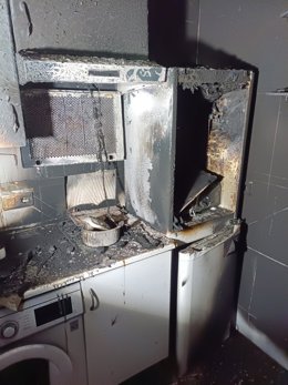 La cocina quedó afectada