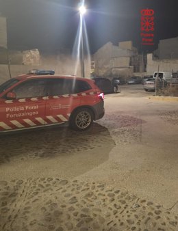 Patrulla de la Policía Foral en Cascante.