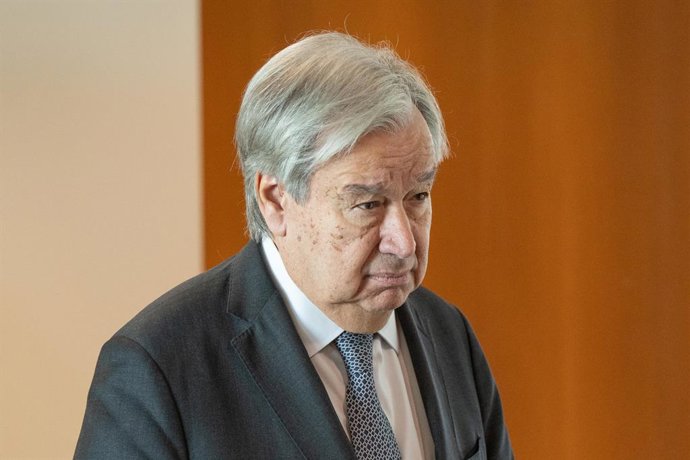 September 21, 2026, Bronx, New York, USA: UN Secretary-General Antonio Guterres waits to meet with Alar Karis, President, Republic of Estonia, Edgars Rinkevics, President, Republic of Latvia and Gitanas Nauseda, President, Republic of Lithuania at UN Head