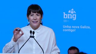 La portavoz nacional del BNG, Ana Pontón, durante el primer Consello Nacional celebrado tras el anuncio de elecciones, a 10 de octubre de 2026.