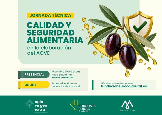 Cartel de la jornada sobre calidad y segutidad alimentaria.