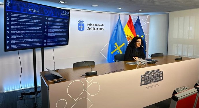 La consejera de Cultura, Vanessa Gutiérrez, en rueda de prensa.