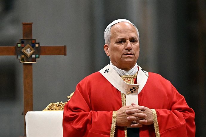 08 October 2026, Vatican, Vatican City: Pope Leo XIV celebrates a mass in St. Peter's Basilica, for the annual opening of the academic year at pontifical universities. Photo: -/IPA via ZUMA Press/dpa