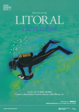 Cartel de presentación del número especial del centenario de la 'Revista Litoral'.