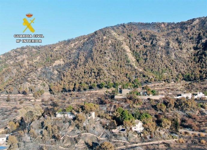 Imagen de la investigación del incendio forestal ocurrido el pasado mes de junio en el Parque Regional de El Valle y Carrascoy