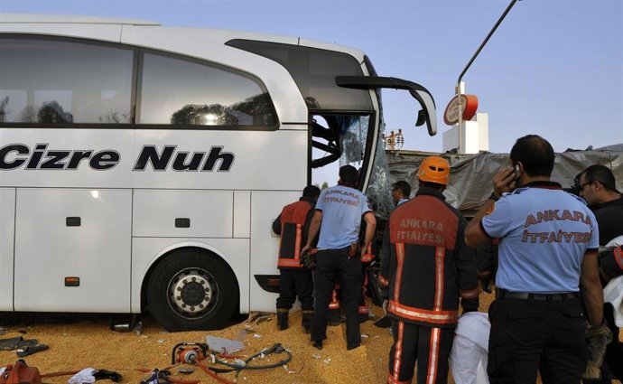 Archivo - Accidente de autobús en Ankara, Turkey (archivo)