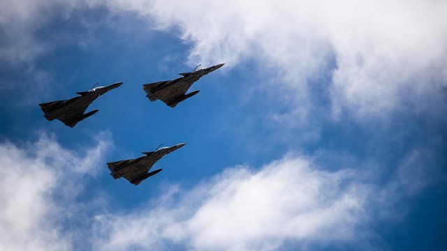 Archivo - Aviones de combate Kfir colombianos (archivo)