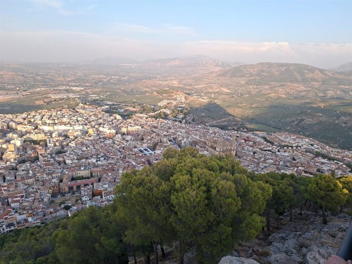 Vista aérea de la ciudad de Jaén.