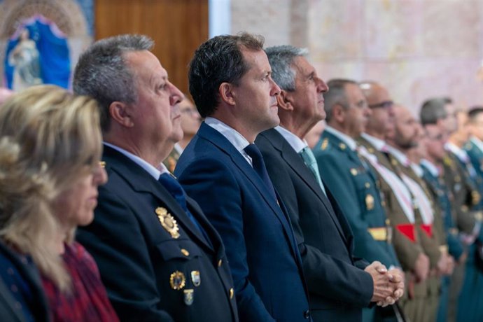 El alcalde de Toledo, Carlos Velázquez, en los actos del Día de la Hispanidad.