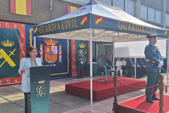 La delegada del Gobierno, Adriana Lastra, en el acto del Día del Pilar en Oviedo.