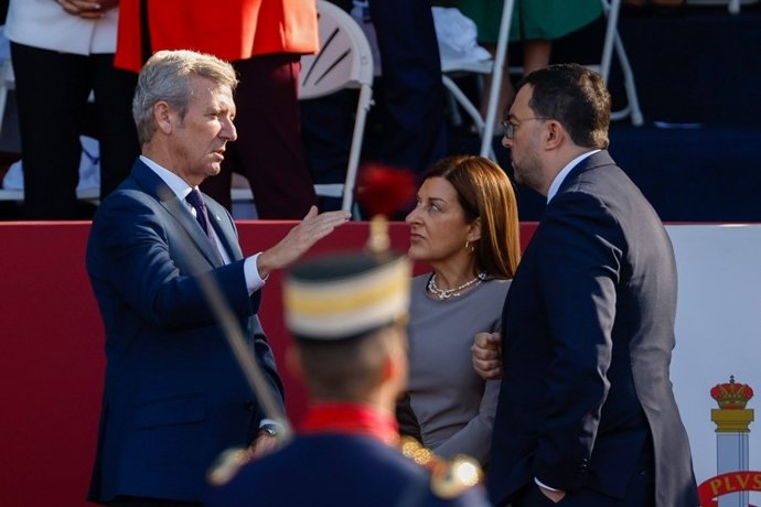 La presidenta de Cantabria, María José Sáenz de Buruaga, en los actos por el Día de la Fiesta Nacional en Madrid