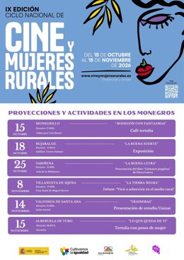 Desde el 15 de octubre al 15 de noviembre, la institución comarcal de la mano de la Federación de Asociaciones de Mujeres de Los Monegros coordina seis proyecciones cinematográficas, exposiciones, presentaciones literarias, debates y encuentros