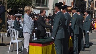 El delegado del Gobierno de la Junta de Andalucía en la provincia de Jaén, Erik Domínguez, asiste a los actos institucionales con motivo del día de la patrona de la Guardia Civil.